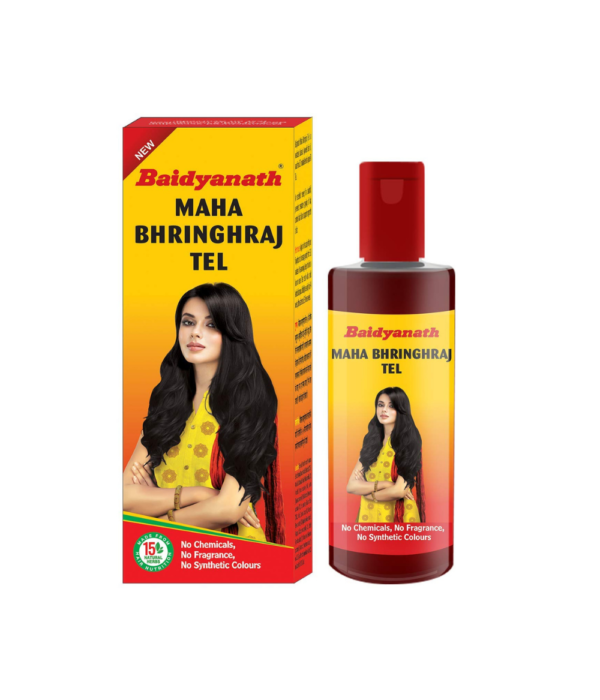 Baidyanath Mahabhringraj Tel - 200ml - Ayurvedic Hair Oil, No Added Chemicals or Fragrance