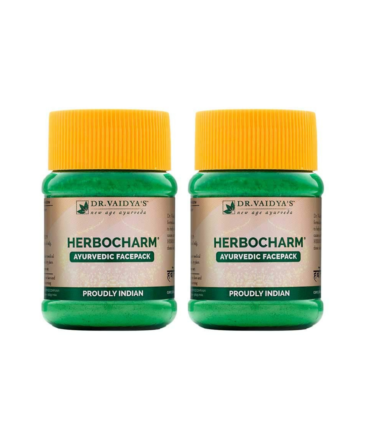 Dr. Vaidya's Herbocharm Face Pack Powder For Glowing Skin, 50 gms Each (Pack of 2)