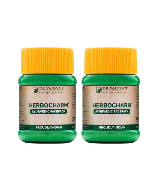 Dr. Vaidya's Herbocharm Face Pack Powder For Glowing Skin, 50 gms Each (Pack of 2)