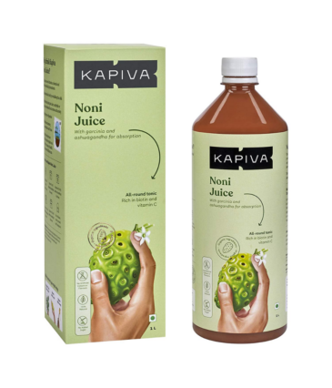 Kapiva Noni Juice 1L | Includes Garcinia and Ashwagandha for Nutrient Absorption | Made from South Indian Noni | No Added Sugar