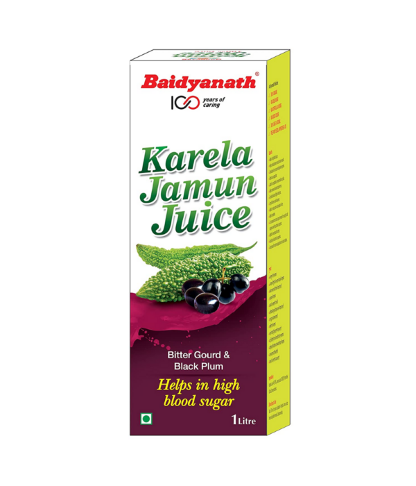 Baidyanath Karela Jamun Juice - Helps Maintain Healthy Sugar Levels - 1L