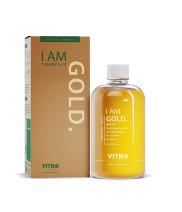 Vitro Turmeric (Haldi) Premium Juice 500ML | Anti-inflammatory | No added sugar| I AM GOLD, 500ml, FREE Amla candy inside