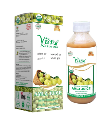 VITRO Naturals Certified Organic Amla Juice 1L | Good For Digestion And Immunity Booster | No Sugar Added | Suitable for Vegetarians