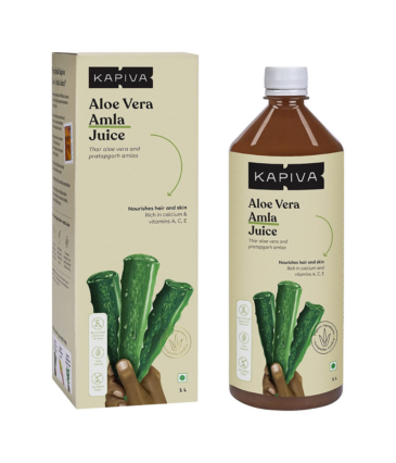 Kapiva Aloe Vera + Amla Juice Boosts Immunity - No Added Sugar, 1 L