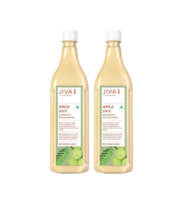 Jiva Amla Juice - 500ml | Pack of 2 Boosts Digestion And Immunity | Rich Source of Vitamin C | Effective in Hair, Skin, Eye, Dental & Digestive Problems