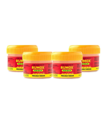 Dr. Vaidya's Rumox Balm - Ayurvedic Muscle & Joint Pain Balm- 12g (Pack of 4)