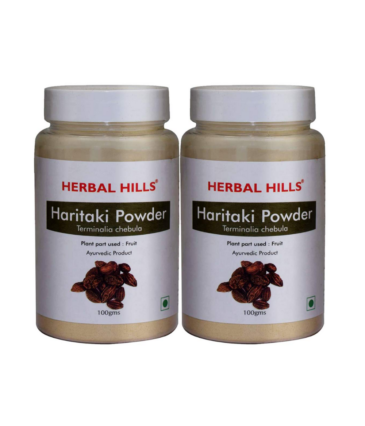 Herbal Hills Haritaki Powder | Haritaki Fruit Powder | Terminalia Chebula | Harad Powder | Harde Powder 100g (Pack of 2)