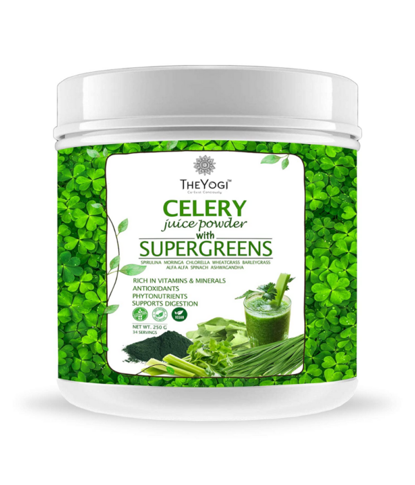 The Yogi Celery Juice Powder with Supergreens and Daily Superfoods -250 gm