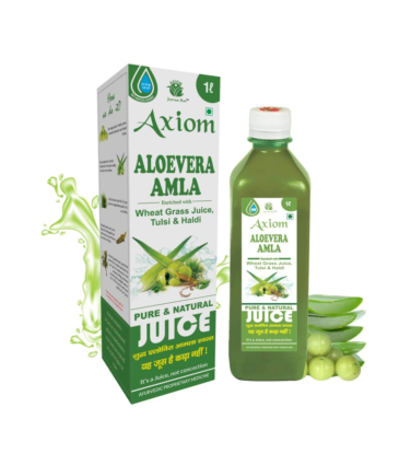 Jeevanras Axiom Aloevera Amla Juice 1000ml | Boosts Immunity | Purifies Blood | Relieves From Constipation | Improves Eyesight | 100% Natural WHO GMP, GLP Certified Product