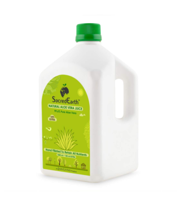 SacredEarth Natural Aloe Vera Juice With Fiber And No Added Sugar (1000ml + 100ml Extra)