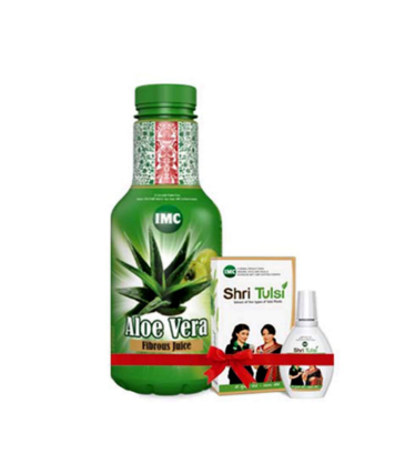 Imc Aloe Vera Fibrous Juice With Shri Tulsi - Combo Pack